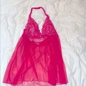 Elegant hot pink VS Lace Babydoll